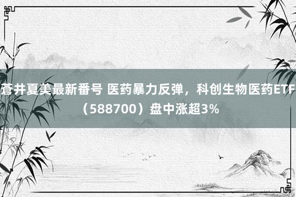 蒼井夏美最新番号 医药暴力反弹，科创生物医药ETF（588700）盘中涨超3%