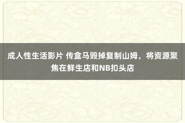 成人性生活影片 传盒马毁掉复制山姆，将资源聚焦在鲜生店和NB扣头店